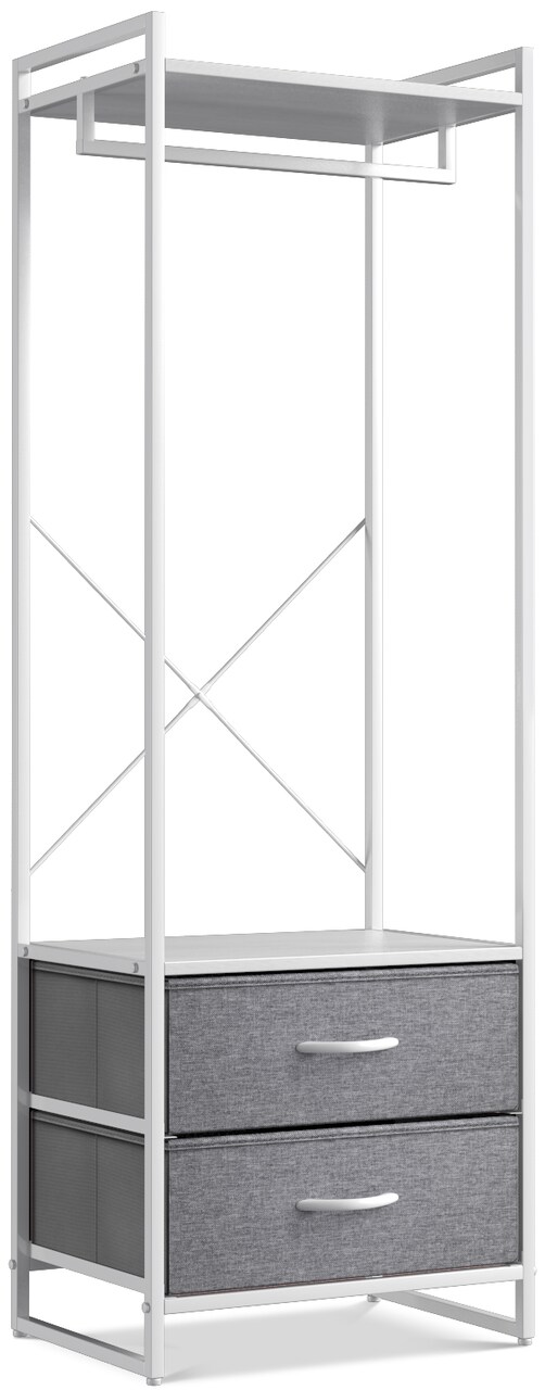 Sorbus Clothing Rack with Drawers - Clothes Stand Dresser - Wood Top, Steel Frame, & Fabric Drawers - Tall Closet Storage Organizer - Garment Rack for Hanging Shirts, Dresses, & Jackets